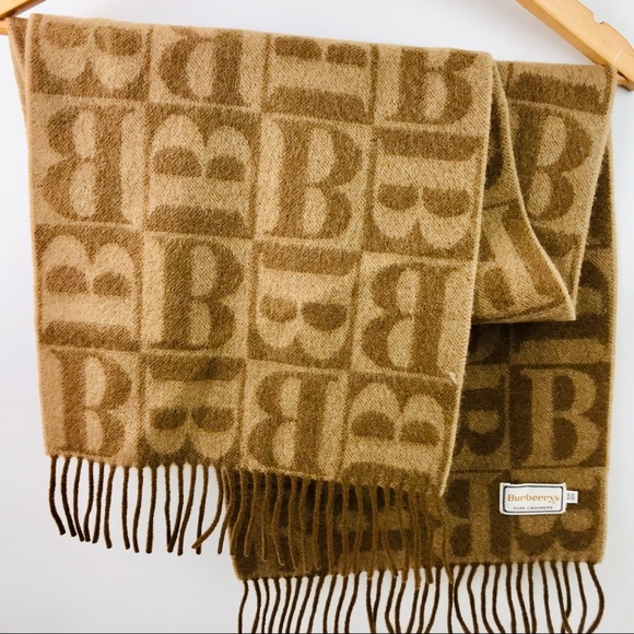 Burberry Accessories - Authentic Burberrys Vintage Cashmere Brown Scarf